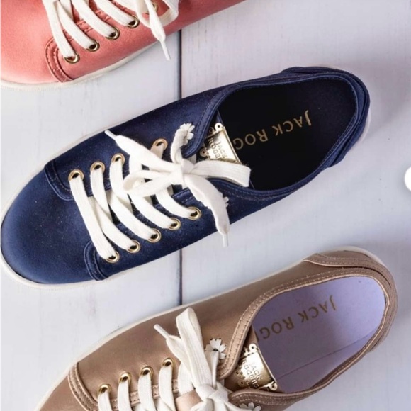 NWOT Lia satin sneakers 8 champagne Jack Rogers 🍾 - Picture 2 of 6